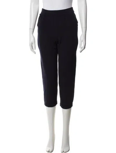 Pre-owned St John Wool Straight Leg Pants In Blue