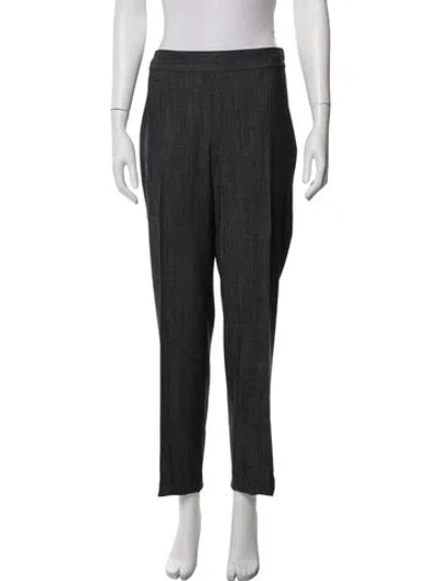 Pre-owned St John Wool Straight Leg Pants In Blue