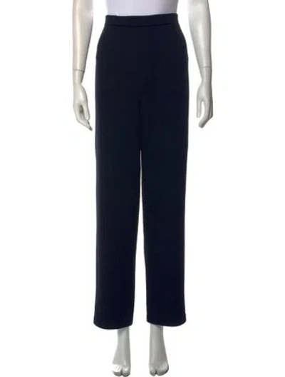 Pre-owned St John Wool Straight Leg Pants In Blue