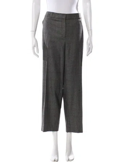Pre-owned St John Wool Straight Leg Pants In Gray
