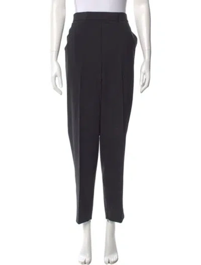 Pre-owned St John Wool Straight Leg Pants In Gray