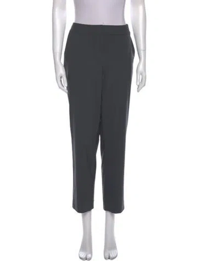 Pre-owned St John Wool Straight Leg Pants In Gray