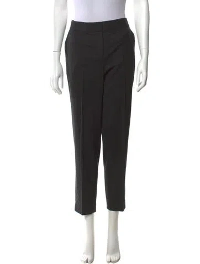 Pre-owned St John Wool Straight Leg Pants In Gray