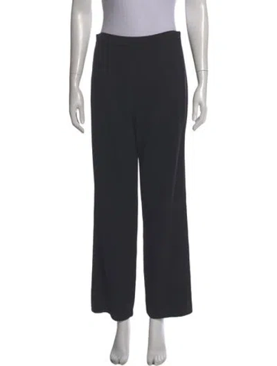 Pre-owned St John Wool Straight Leg Pants In Gray