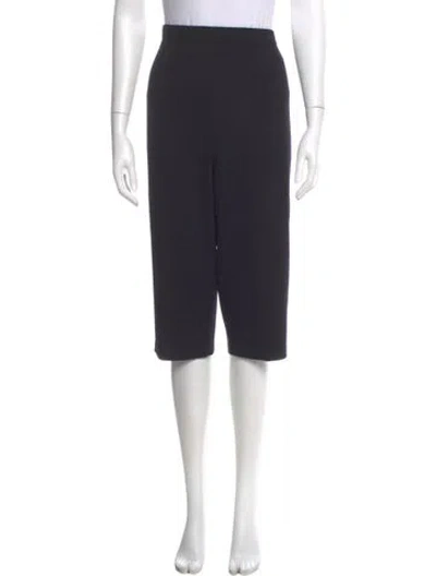 Pre-owned St John Wool Straight Leg Pants In Gray