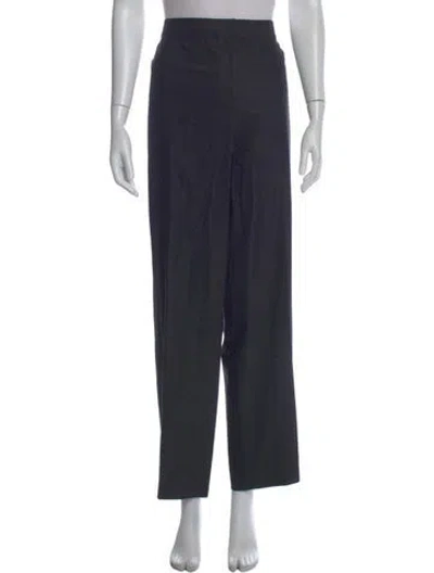 Pre-owned St John Wool Straight Leg Pants In Gray