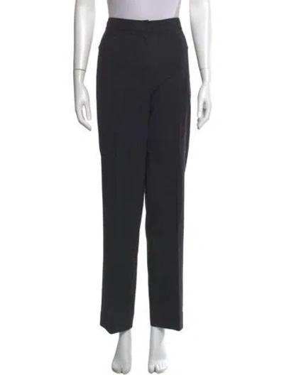 Pre-owned St John Wool Straight Leg Pants In Gray