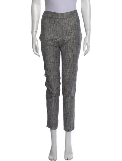 Pre-owned St John Wool Straight Leg Pants In Gray