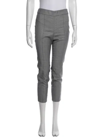 Pre-owned St John Wool Straight Leg Pants In Grey