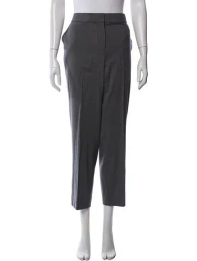 Pre-owned St John Wool Straight Leg Pants In Grey