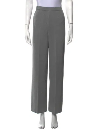 Pre-owned St John Wool Straight Leg Pants In Grey