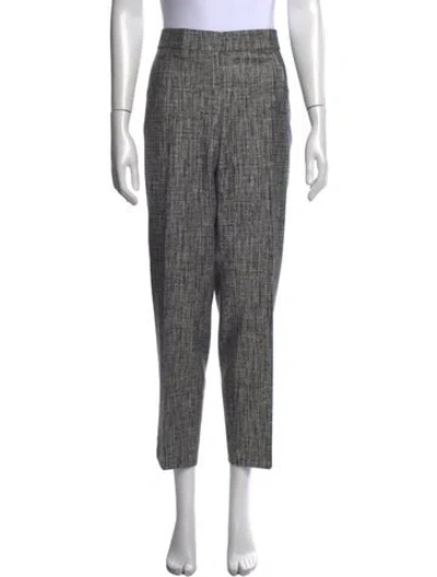 Pre-owned St John Wool Straight Leg Pants In Grey