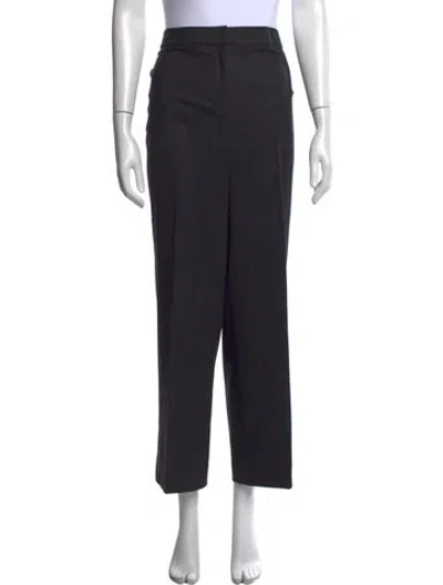 Pre-owned St John Wool Straight Leg Pants In Grey