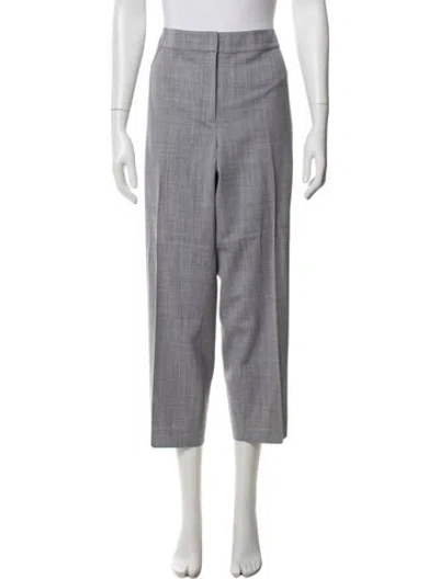 Pre-owned St John Wool Straight Leg Pants In Grey