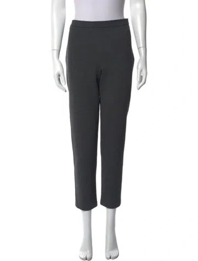 Pre-owned St John Wool Straight Leg Pants In Grey