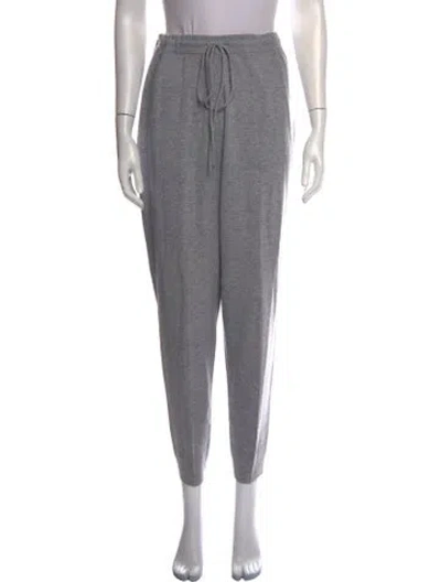 Pre-owned St John Wool Straight Leg Pants In Grey