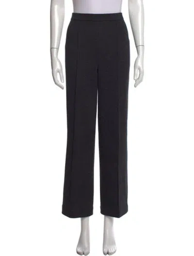Pre-owned St John Wool Straight Leg Pants In Grey
