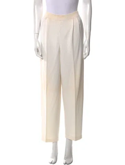 Pre-owned St John Wool Straight Leg Pants In Neutral