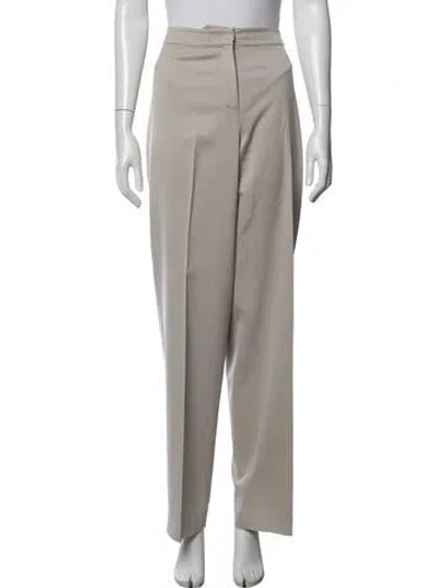 Pre-owned St John Wool Straight Leg Pants In Neutral
