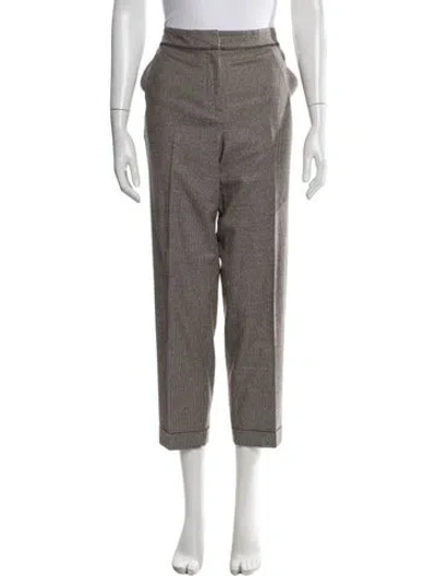 Pre-owned St John Wool Straight Leg Pants In Neutral