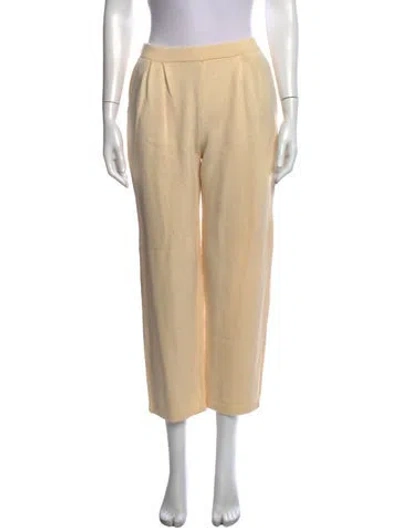 Pre-owned St John Wool Straight Leg Pants In Neutrals
