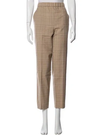 Pre-owned St John Wool Straight Leg Pants In Neutrals