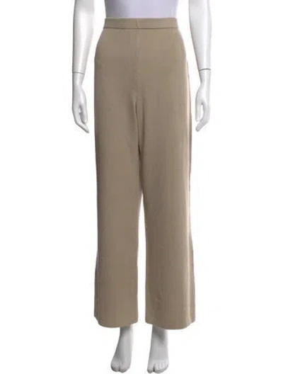 Pre-owned St John Wool Straight Leg Pants In Neutrals