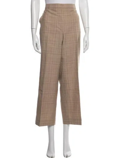 Pre-owned St John Wool Straight Leg Pants In Neutrals