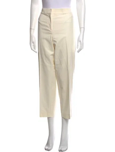 Pre-owned St John Wool Straight Leg Pants In Neutrals