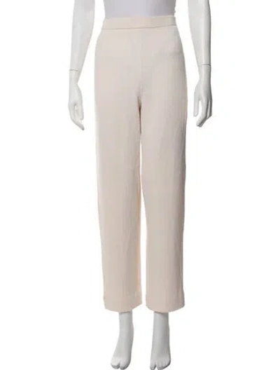 Pre-owned St John Wool Straight Leg Pants In Neutrals