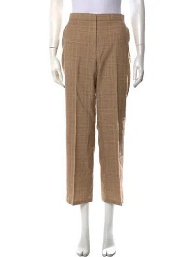 Pre-owned St John Wool Straight Leg Pants In Neutrals