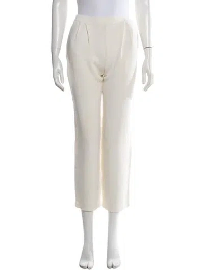 Pre-owned St John Wool Straight Leg Pants In Neutrals