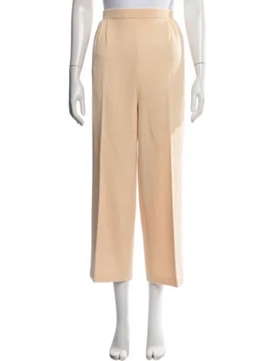 Pre-owned St John Wool Straight Leg Pants In Neutrals/white