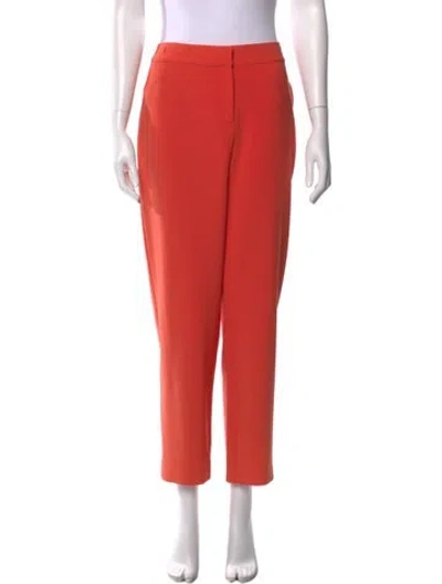 Pre-owned St John Wool Straight Leg Pants In Orange