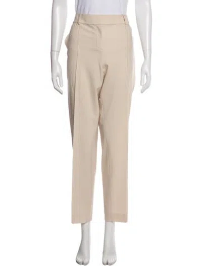 Pre-owned St John Wool Straight Leg Pants In Pink