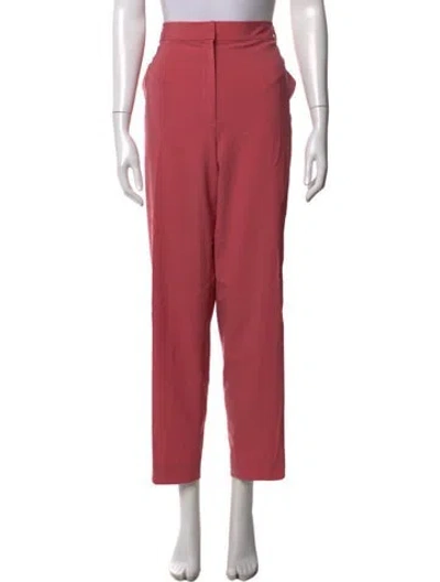 Pre-owned St John Wool Straight Leg Pants In Pink