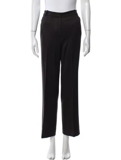 Pre-owned St John Wool Straight Leg Pants In Purple