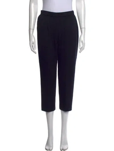 Pre-owned St John Wool Straight Leg Pants W/ Tags In Black