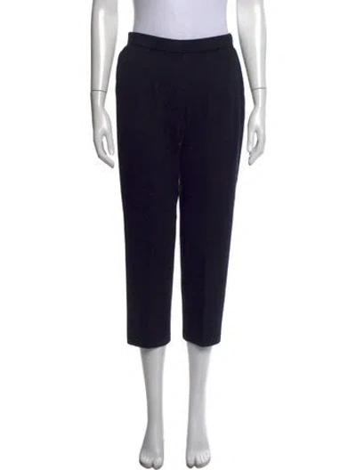 Pre-owned St John Wool Straight Leg Pants W/ Tags In Black