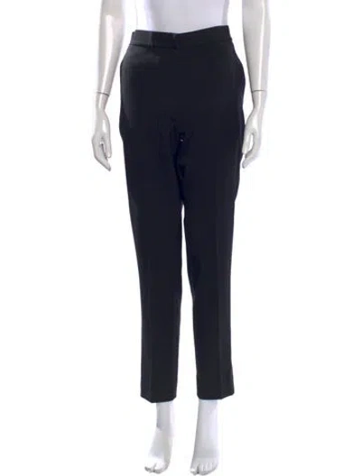 Pre-owned St John Wool Straight Leg Pants W/ Tags In Black