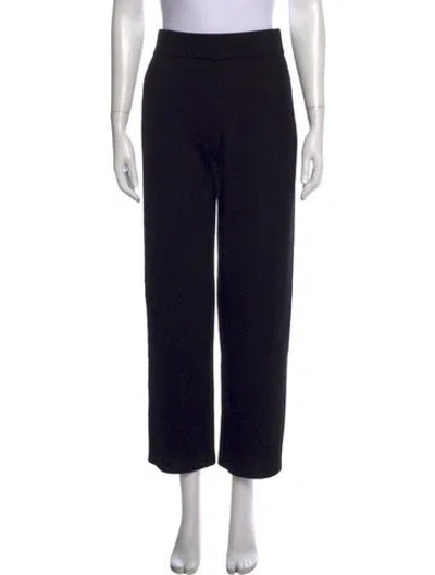 Pre-owned St John Wool Straight Leg Pants W/ Tags In Black