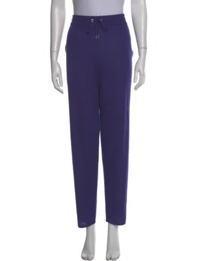 Pre-owned St John Wool Straight Leg Pants W/ Tags In Purple