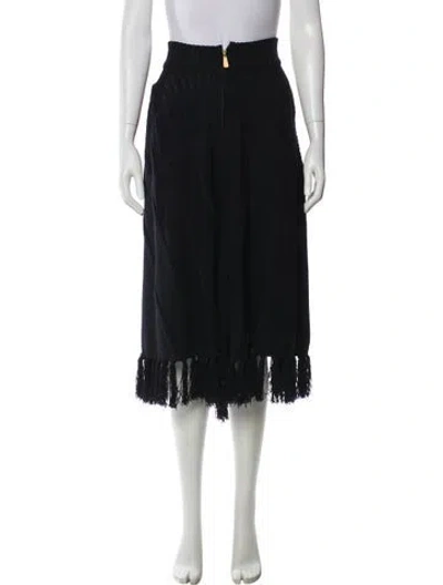 Pre-owned St John Wool Strapless Sweater In Black