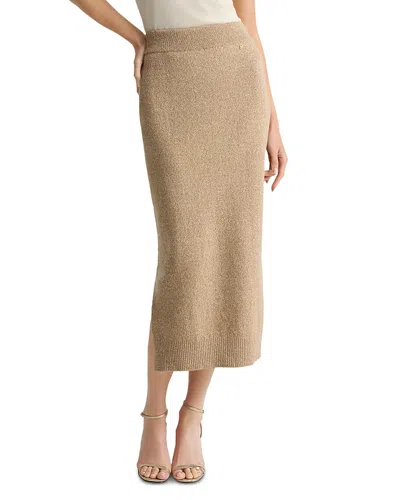 St John Wool Stretch Midi Skirt In Neutral