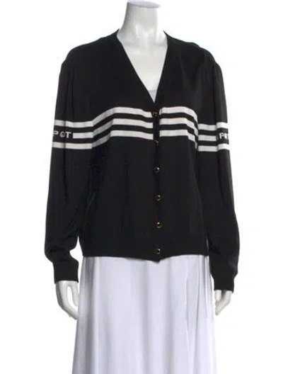Pre-owned St John Wool Striped Sweater