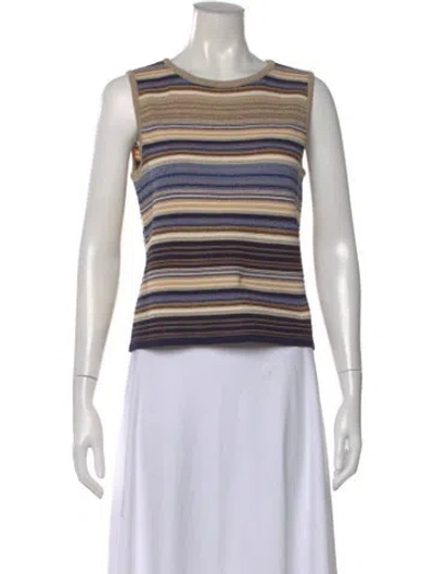 Pre-owned St John Wool Striped Sweater