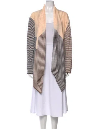 Pre-owned St John Wool Striped Sweater In Black