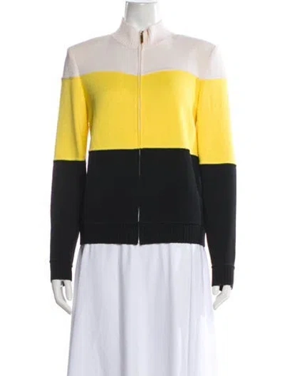 Pre-owned St John Wool Striped Sweater In Multi