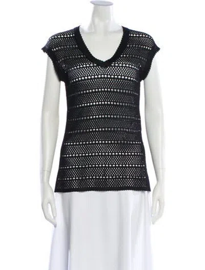 Pre-owned St John Wool Striped Sweater In Multi