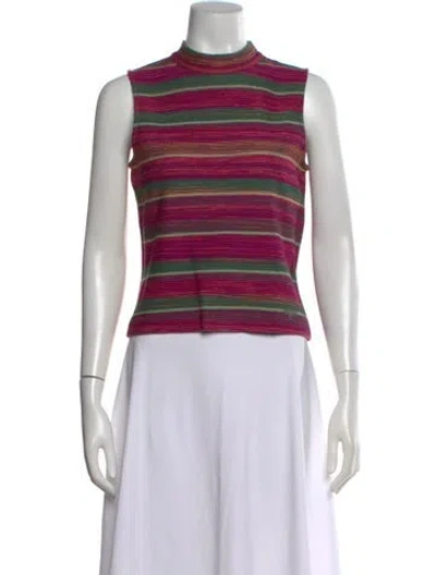Pre-owned St John Wool Striped Sweater In Multi